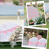 Pink Chair Sashes 100 Pack Spandex Pink Sashes for Chairs Stretch Chair Sashes Clearance with Heart Buckle Slider for Wedding Banquet Party Decorations
