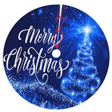 Christmas Tree Skirt Merry Christmas Blue Snow Tree 36 Inch for Xmas New Year Nightmare Before Christmas Decorations Lobby Home