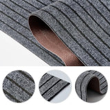 ANTPOP 2FT x 6FT Non Slip Runner Rug - Waterproof Washable Outdoor Runner Rug for Hallway, Patio, Laundry Room, Custom Length Carpet Runner for RV, Entryway, Indoor Outdoor, Stripe Gray