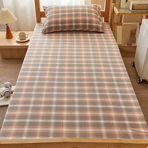 Washed Cotton Futon Cover for Japanese Tatami Floor Mattress Japanese Futon Mattress Protector Cover Retro Floor Futon Mattress Pad Cover Zipper Floor Mattress Protector,C,90x200cm/35x79in