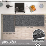 BEQHAUSE Kitchen Rugs and Mats 2PCS Non-Slip, 24"x36"+24"x60", Charcoal