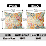 Boho Throw Pillow Covers 18x18 inch Set of 2,Soft Pillowcases Bohemia Carpet Printing Pattern Decorative Sofa Living Room Bed Square Pillow Case Cushion Cover-Cream Color