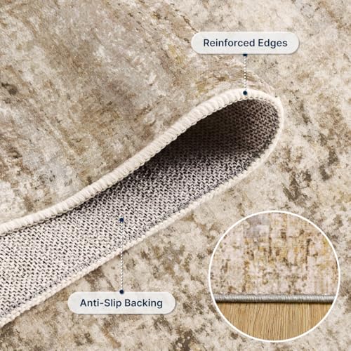 10x12 Area Rugs Washable Modern Abstract Living Room Bedroom Rug