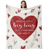 Get Well Gifts for Women, Hug Blanket 60"X50", Thinking of You/Relaxation Gift for Women, After Surgery/Feel Better Gifts, Inspirational/Memorial/Birthday Gift for Woman Mom Wife Girlfriend