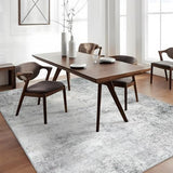3x5 Area Rug for Entryway: Washable Non-Slip Rugs for Kitchen Grey