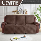 KinCam 100% Waterproof Recliner Loveseat Cover with Console X1, Recliner Couch Covers X1, Recliner Chair Covers X1(Deep Brown)
