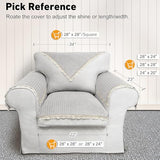 Couch Arm Covers, 2pcs Velvet Sofa Arm Covers, Couch Cover, Non-Slip Lace Armrest Covers, Headrest/Backrest Cover, Seat Covers, Slipcovers for Armchair Loveseat Recliner Furniture(24"×20", Light Gray)