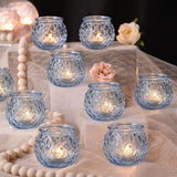 8 Pcs Blue Votive Candle Holders2.95"x2.56" Tealight Candle Holder