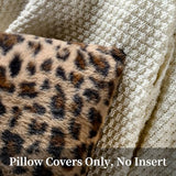 GALMAXS7 Cheetah Pillow Covers 18x18 Faux Fur Throw Pillow Covers Set of 2 Leopard Couch Pillow Covers Fluffy Soft Decorative for Home Living Room Bedroom