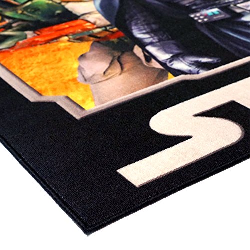 Gertmenian Disney Star Wars Indoor Area Rug - 3x5 Small, Non-Slip, Ideal for Children in Bedroom, Game Room, Classroom, Nursery or Play Area - Star Wars Movie Poster, 17285