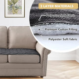 H.VERSAILTEX Couch Cover Chenille Pet Fuzzy Sofa Covers for 3 Cushion Couch Anti Slip Washable Sofa Slipcovers with Strap Soft Couch Protector Cover for Dogs Cats Kids(27.6" x 71", Grey)