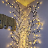 NIDISETPJAS Enchanted Willow Vine Lights with Remote, Christmas Swags Decorations Indoor Room Decor, 18 Branches 144 LEDs Lighted Willow Vine Lights for Walls Bedroom Home Decor