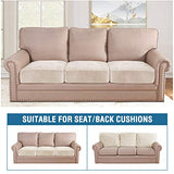 H.VERSAILTEX 3 Piece XL Sofa Cushion Covers Bundle Armless Futon Cover, Ivory