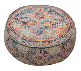 Mandala Life ART Bohemian Outdoor Floor Cushion Cover - Unstuffed 24x8 inches - Vintage Round Pouf Otttoman