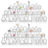 CEWOR Glass Bud Vases in Bulk, Set of 64 Small Vases for Centerpieces, Flower Vases for Flowers in Bulk for Rustic Wedding Home Table Decorations