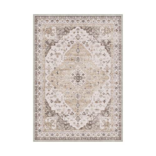 LIVELYGLOW 8x10 Washable Area Rug for Living Room, Large Carpet