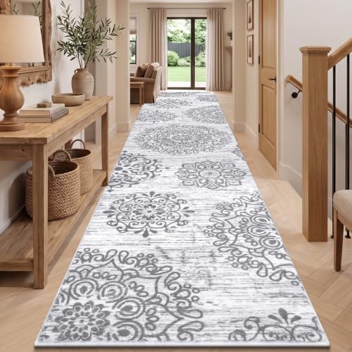 HEBE Hallway Runner Rug 2'8''x12', Washable Non Slip Kitchen Rug Runner