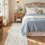 2x6 Runner Rug, Washable Kitchen Rugs for Bedroom, Light Blue