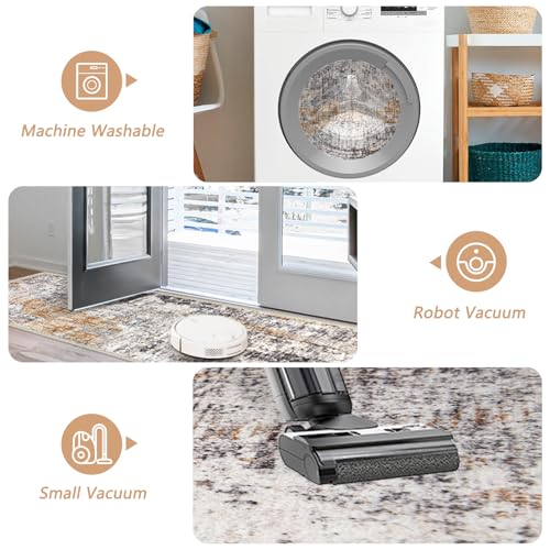 2x6 Washable Runner Rug,Non-Slip Hallway Runner Rug for Kitchen