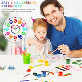 Kids Wall Clock - Non-Ticking, Battery-Operated Time Teaching Clock for Kids, Ideal for Children’s Bedrooms, Playrooms, and Stylish Home Décor – White, 12 Inch
