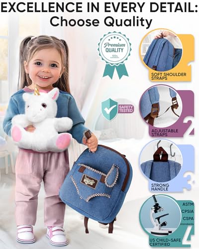 Unicorn Toddler Backpack and Table Lamp for Kids Bedroom - Gift for All Ages