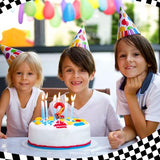 Racing Cars Themed Birthday Candle, Red Racing Car Lightning Number Candle Perfect Cake Toppers and Birthday Anniversary and Theme Party Decoration Supplies(Number 2)