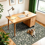 4x4 Washable Soft Square Rug: Living Room Area Rugs for Kitchen Bedroom Bathroom Non-Slip Water Resistant Entryway Mat Low Pile Ultra Thin Small Carpet for High-Traffic Areas Home Decor
