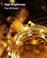 10 Pack Fairy Lights Battery Operated - 7ft 20 LED Twinkle Lights Copper Wire Mini String Lights Firefly Lights for Mason Jars DIY Crafts Christmas Wedding Party Centerpiece Table Decor, Warm White