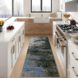 GarveeHome Washable Hallway Runner 2.5x10 Modern Kitchen Rug Gray Brown