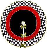 Kurt S. Adler 52-Inch Black and White Checkered Treeskirt