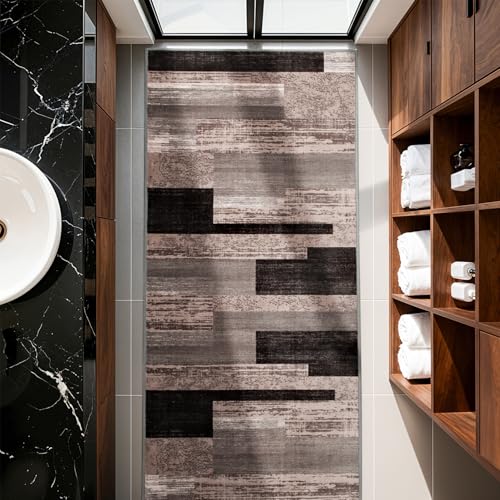 2x6 Washable Runner Rug for Hallway&Kitchen(2x6,Chocolate)