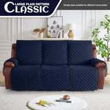 KinCam 100% Waterproof Recliner Loveseat Cover with Console X1, Recliner Couch Covers X1, Recliner Chair Covers X1(Dark Blue)