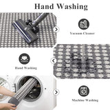 Runner Rug for Hallways 3'x14' Heavy-Duty Durable Entryway Floor Mat with Non Slip Rubber Backing Low-Pile High Traffic Carpet Machine Washable Accent Rugs for Kitchen, Living Room
