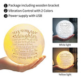 Funnli Daughter Gifts from Mom, Graduation Birthday Gifts for Daughter, Daughter Birthday Gift Moon Lamp, Valentines Day Christmas Anniversary Wedding Gifts for Daughter Night Light