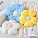 Flower Pillow, Cute Decorative Throw Pillow (White, 15 Inches) | Flower Shaped Pillow with Soft Plush for Bed Couch, Cute Daisy Pillow Dorm Decor Floor Seating Cushion