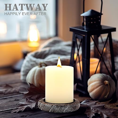 Hatway Wood Candle Holders for Pillar Candles