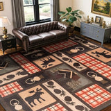 9x12 Washable Area Rugs for Living Room and Bedroom(9x12,Deer)