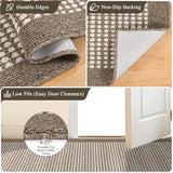 Indoor Door Mat 3x5ft, Absorbent Muddy Mats for Dogs, Low-Profile Entrance Large Welcome Mat with Non-Slip Rubber Backing, Washable Runner Carpet for Hallway,Entryway,Kitchen(Brown)