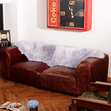 LLB Genuine Sheepskin Area Rug Wool Rug Fur Carpet Fluffy Shaggy Fur Rug for Living Room Kids Bedroom Real Sheepskin Throw Lambskin Rugs Sofa Mat Chair Seat Covers (Taro Purple, 2 x 6 ft Sheepskin)