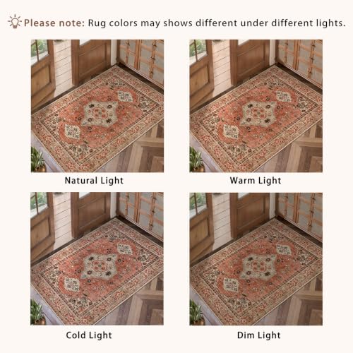 Tangsoo Boho 3x8 Washable Runner Rugs for Hallway, Runner Rug Non Slip
