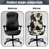 Cow Print Universal Office Chair Cover Stretchable Elastic Desk Chair Cover Dustproof Computer Chairs Slipcover