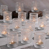 30 Pcs Clear Votive Candle Holders for Wedding, Glass Tea Lights Holder,