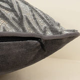 Yangest Grey Throw Pillow Cover Velvet Cushion Cover Branches Rectangular Pillowcase for Sofa Couch Bedroom Living Room, 12x20 Inch