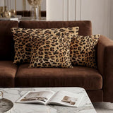 EMMTEEY Cheetah Print Pillow Covers, Western 18x18 Throw Pillow Cover Set of 2 Leopard Print Couch Pillow Cases Decorative Square Throw Pillows for Home Living Room Bedroom Bed Sofa Cushion Cover