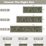 Dark Green Hallway Runner Rug 2x4 for Bedroom Kitchen