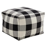 SARO LIFESTYLE Buffalo Plaid Pouf