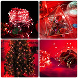 8 Pack Red Fairy Lights Battery Operated, 7ft 20 LED Mini String Twinkle Lights for Valentine's Day Christmas Halloween Mason Jars Party Centerpiece Table Decorations (8, Red)