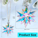 2026 Annual Christmas Ornaments Crystal Snowflake Star, Sparkly Crystal Ornaments for Christmas Tree, Beautiful Christmas Ornaments for Women Girls