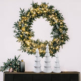 Wooden Christmas Tree, Set of 3 Tabletop Tree Figurine Wood Desk Centerpieces Table Tree Decoration Festive Ornament for Accents Xmas Mantel Shelf Home Decor Holiday Party Indoor Outdoor (White)