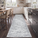 2x8 Runner Rug Non Slip,Washable Hallway Runner Rug,Grey
